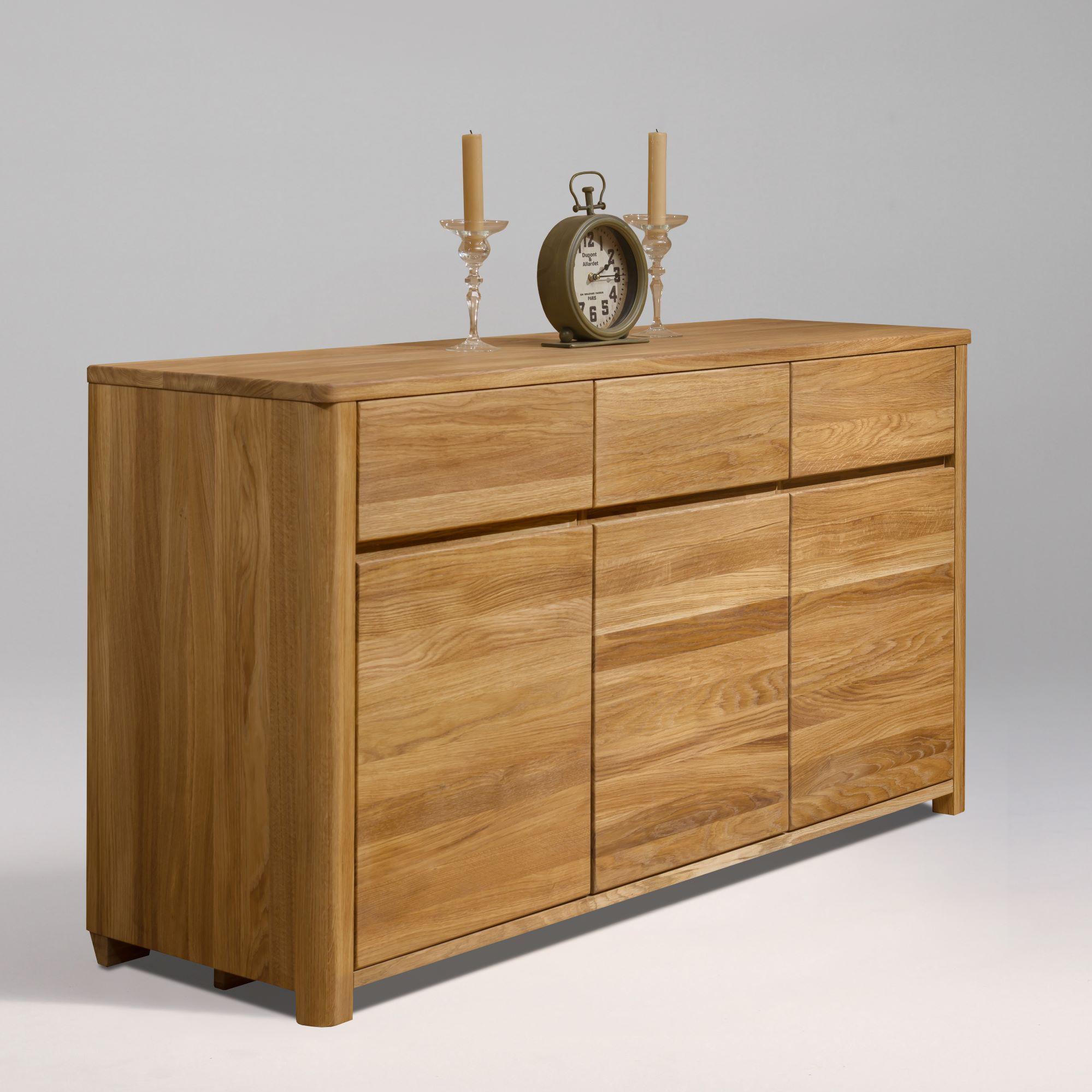 NordicStory Mueble Aparador Cajonera Madera Maciza Roble Nordico
